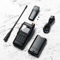 Radioddity GA-5WB IP67 Handheld Two-Way Radio, Long-Range Dual-Band Amateur Radio with APP Programming, Airband, Color Screen, GPS &amp; APRS, USB Rechargeable with 2600mAh Battery