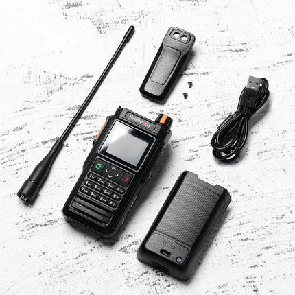 Radioddity GA-5WB IP67 Handheld Two-Way Radio, Long-Range Dual-Band Amateur Radio with APP Programming, Airband, Color Screen, GPS &amp; APRS, USB Rechargeable with 2600mAh Battery
