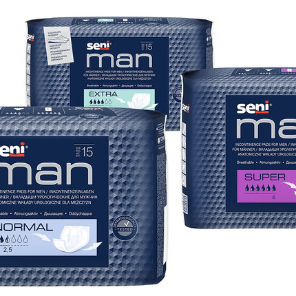 Seni Man Super, Level 5 - for incontinence, bladder weakness and hard urination in men