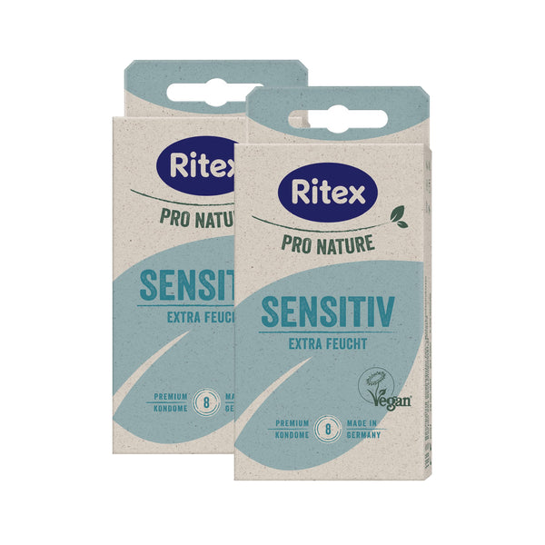 Ritex Pro Nature Sensitive Condoms – naturally extra moist – sustainably fair Made in Germany, 16 pieces