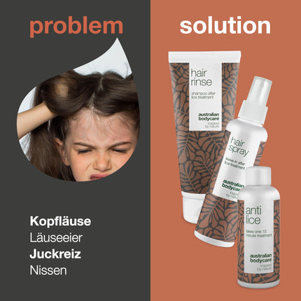 Head Lice Kit with Tea Tree Oil - Ultimate solution against lice and nit infestation with hair conditioner, hairspray and anti-lice treatment - Suitable for all hair types