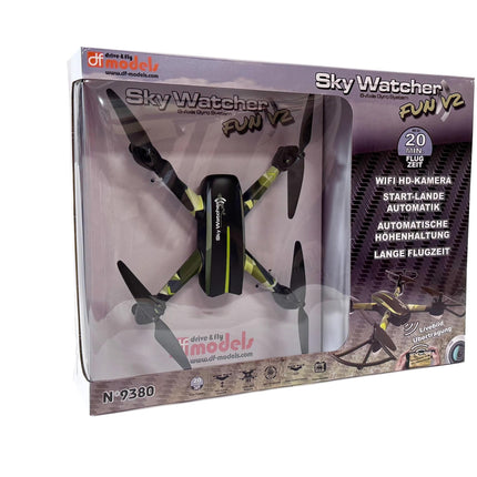 DF Models SkyWatcher Fun V2 Drone - RTF - FPV (Drone for children 14 years and older, quadcopter, max. 60 km/h, remote-controlled toy drone) 9380