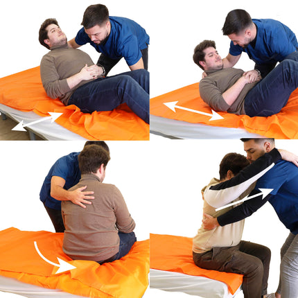 PEPE Mobility - Sliding sheet for bedridden patients 200x100 cm, sliding sheet care, transfer bed linen support, sliding sheet patient transfer