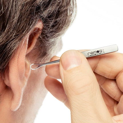 REMOS Ear Cleaner/Ear Loop | Remove earwax easily and safely | Rust-proof, durable stainless steel | 7 cm | Satin