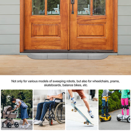 PWGHWG Door Threshold Ramp Robot Vacuum Cleaner Multifunctional Ramp Robot Vacuum Cleaner Gray Door Threshold Ramp Suitable for Robot Sweepers Wheelchairs Strollers Skateboards and Balance Cars