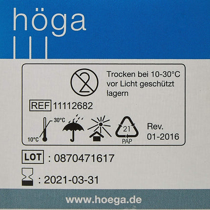 Höga-Pharm Premium alcohol swabs, for external use, tear-resistant, ready-to-use, 2-ply, 1 pack (1 x 100 pieces)