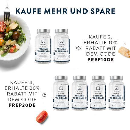 Premium Cultures Complex Intestinal Flora 120 billion CFU, 30 strains of intestinal bacteria probiotics: Lactobacillus Gasseri, Lactobacillus Reuteri, Lactobacillus Rhamnosus + Zinc - 90 tablets