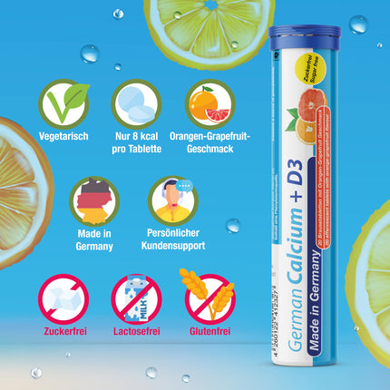 Effervescent Tablets Assortment Mix T&amp;D Pharma - 7x20 = 140 German Effervescent Tablets - Vitamins and minerals in fruity flavors - Made in Germany