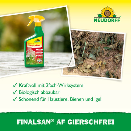 Neudorff Finalsan AF GierschFrei – Fast-acting weed killer against ground elder and horsetail. Effective right down to the roots, 750 ml