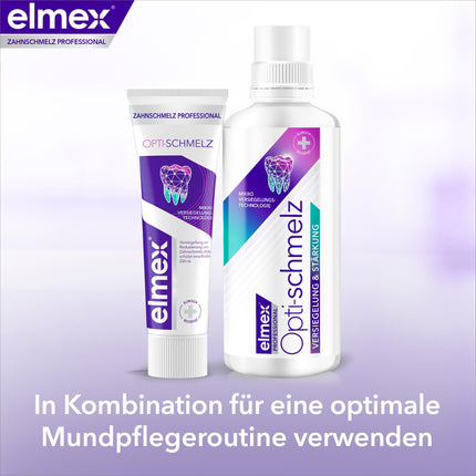 elmex Toothpaste Professional Opti-enamel Sealing &amp; Strengthening 75ml – medical tooth cleaning with amine fluoride seals the tooth enamel – protects against tooth enamel loss