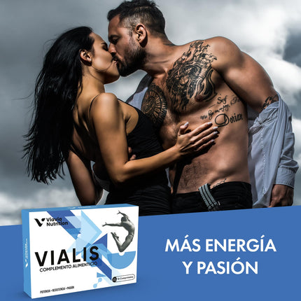 VIALIS – Natural supplement for active men – Extra Strong – Highly dosed with Maca, Ginseng, Tribulus Terrestris and L-Arginine