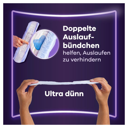 Always Discreet Incontinence Pads Ultimate Night Monthly Pack for Bladder Weakness, 48 ​​Pads (4 Packs x 12)