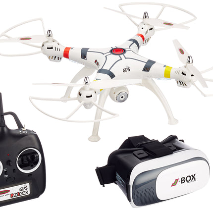 JAMARA 422035 - Payload GPS VR Drone Altitude HD FPV Wifi Coming Home - Position hold via GPS, automatic takeoff and landing, altitude control, track following flight path planning mode, payload up to 350g