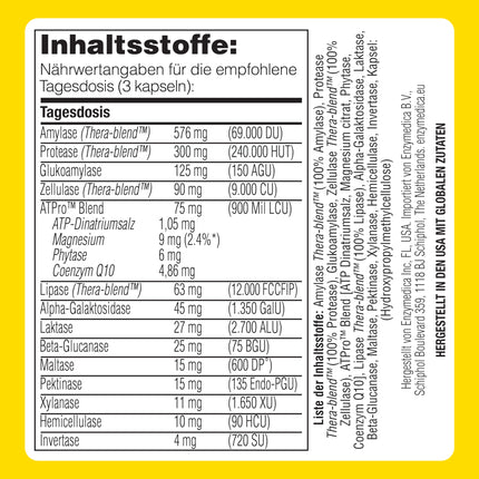 Enzymedica - Digest Gold, fast-acting enzyme formula, reduces gas and bloating, improves nutrient absorption and energy, gluten-free, dairy-free, vegetarian, 90 capsules