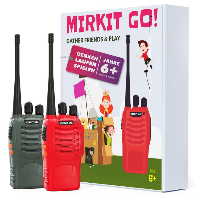 Mirkit Go 2X Walkie Talkie for Kids with Long Range, 16 Channels, 5 km Range, Flashlight. Kids Gifts, Walkie Talkie for Kids, Rechargeable