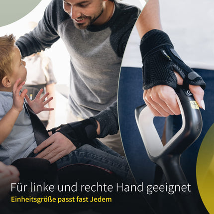 BraceUP Thumb Brace Left and Right - Thumb Splint, Thumb Orthosis, Thumb Saddle Joint Orthosis for Men and Women (Black), for Arthritis