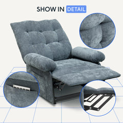 FLEXISPOT Recliner Chair, Riser Chair with 3 Motors, Electric Sleeper Chair in the Bedroom, Recliner Chair with Stand-Up Aid, Senior Chair in the Living Room (Gray)