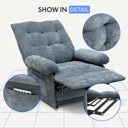 FLEXISPOT Recliner Chair, Riser Chair with 3 Motors, Electric Sleeper Chair in the Bedroom, Recliner Chair with Stand-Up Aid, Senior Chair in the Living Room (Gray)