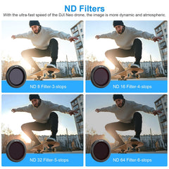 Uvafly Neo ND Filter, Multi-Coated Magnetic Camera Lens Filters for DJI Neo Drone Accessories 5 Pack (UV/ND8/ND16/ND32/ND64)