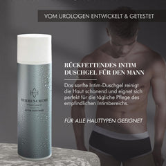 MEN'S CREAM Intimate Shower Gel for Men 200 ml | Wash Gel for Body &amp; Intimate Area | Gentle Care &amp; Cleansing | Men's Intimate Care Developed by a Urologist | Vegan &amp; Dermatologically Tested