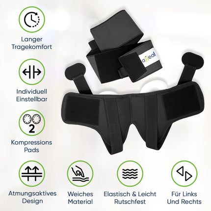 aHeal Inguinal Hernia Men's Medical Support Belt - Inguinal Hernia Belt for Men, Soft Elastic Hernia Band, Pain Relief Inguinal Hernia Belt &amp; Hernia Belt - Size 3 Black