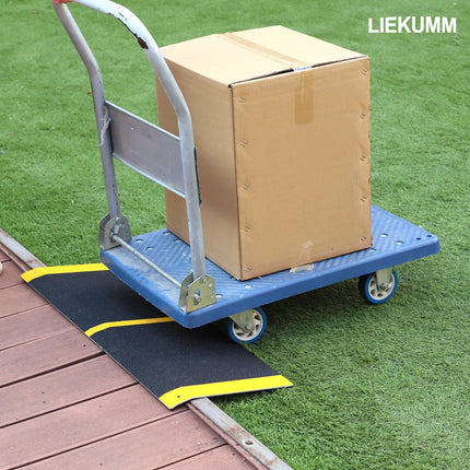 LIEKUMM 40 x 80 cm door threshold ramp, up to 300 kg, lightweight access ramp threshold ramp with anti-slip surface, curb ramp for doors, stairs, steps