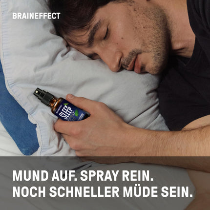 BRAINEFFECT SLEEP SPRAY STRONG The Original® - Melatonin Spray High Dose - 240 Day Supply Sleep Spray - with Mint, Lemon, Lavender and Ashwagandha, Sugar-Free