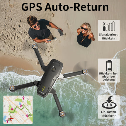 K610 GPS Drone with Camera 4K S0NY IMX SD Card Professional Drone for Adults, 4K RC AIdrones Auto Return Home, under 249g, GPS Drones with Brushless Motor, Follow Me, Point of Interest for Beginners