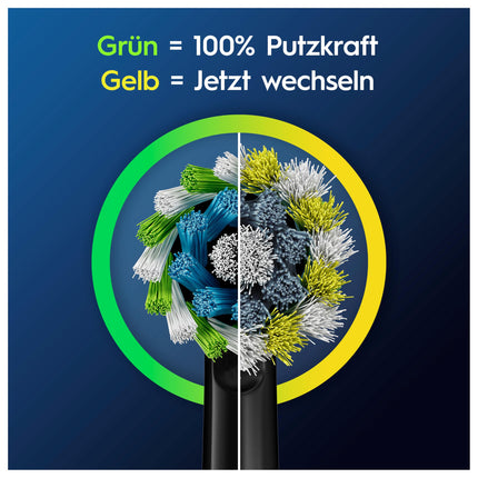 Oral-B Pro CrossAction Electric Toothbrush Heads, Superior Teeth Cleaning, X-Bristles, Original Toothbrush Head, Oral-B Toothbrushes, Mailbox-compatible Packaging, 12 Pack, Black