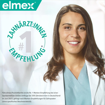 elmex Sensitive Toothpaste 2x75ml – gentle tooth cleaning and protection for sensitive teeth – clinically proven for strong teeth and against caries