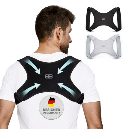 Back Bodyguard Posture Corrector - Innovative Back Straightener for an Upright Posture - Back Support - Back Stabilizer, Black, M