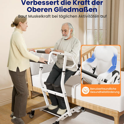 VOCIC AY03 Patient Lift Transfer Aid for Seniors up to 180KG, Indoor Effortless Transfer Lift with Lock for Elderly People, Patient Lift Wheelchair Aid at Home