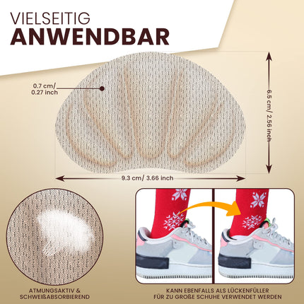 FERSENFREUND© Premium Heel Cushion Shoe Insoles - THE ORIGINAL - Heel Protection Heel Cushion Gel Anti-Slip Insoles for Shoes &amp; Boots that Are Too Big Shoe Filler Heel Protector Pads Against Blisters Set of 6