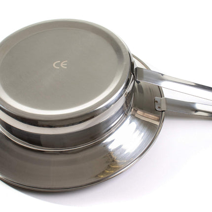 MEDIPARTS bedpan slider made of stainless steel - robust - 2 litre capacity including lid - toilet pot room pot