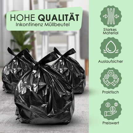 Adult Diaper Bags, Strong, Disposable and Odorless, 15% Thick, Diaper Disposal Bags, Hygienic Disposal Bags, Incontinence Diaper Bags, Incontinence Diaper Bags, 100 Pack
