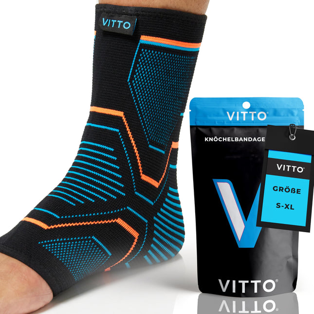 VITTO Ankle Brace, Foot Brace for Ligament Damage, Weak Joints, Sprained Joints and Arthritis (Cover, M), Arthritis, Recovery, Plantar Fasciitis, Pain Relief