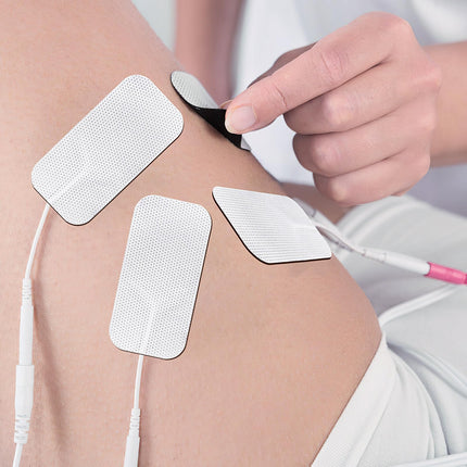 Tens Electrode Pads, 20 pieces self-adhesive electrodes Tens device, 40 x 80 mm Tens electrodes reusable for the relief of muscle, back and joint pain Compatible with most TENS
