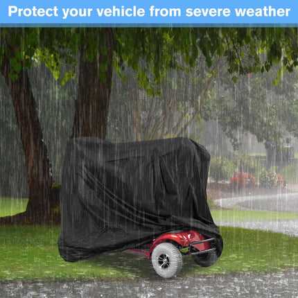 Idota Mobility Scooter Cover, Waterproof Mobility Scooter Cover 210D Oxford Scooter Cover, Universal Cover for Mobility Scooter 140×66×91 cm