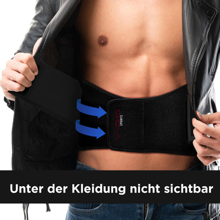 VIGO SPORTS back support, machine washable - anti-sweat kidney belt for effective back stabilization - back support belt for men and women - warming lumbar support belt