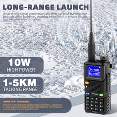 JUCJET UV-5RH Multi-Frequency Walkie Talkie, 999 Channels, Flashlight, Type-C USB Charging Station, High-Performance Walkie Talkie for Adventure, Outdoor, Camping, Family (2 Pack)