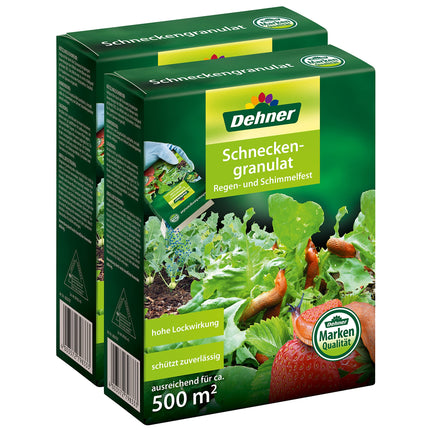 Dehner Slug Pellets, 2 x 250 g (500 g), for approximately 1000 sqm, Green