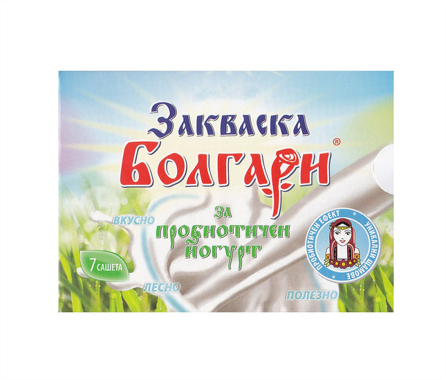 Yogurt ferment "BOLGARI" - 7 sachets of freeze-dried starter cultures for yogurt with Lactobacillus rhamnosus