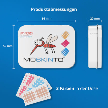 Moskinto 42 Mosquito Plasters, Mosquito Bite, Mosquitoes, Alternative to Heat Pen, for Children and Adults, Mosquitoes, Bite Healer, Itching, Family Box