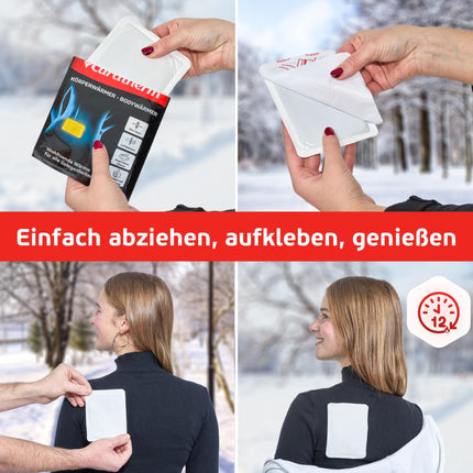 CURATHERM 10x heat patches back neck and shoulder 12 hours of pleasant deep heat back warmer body warmer body warmer self-harming air-active