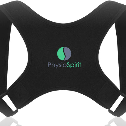 PhysioSpirit PREMIUM Posture Corrector - Back Straightener - For a Confident Posture - Shoulder Strap - Posture Corrector for the Back - Men and Women - S/M