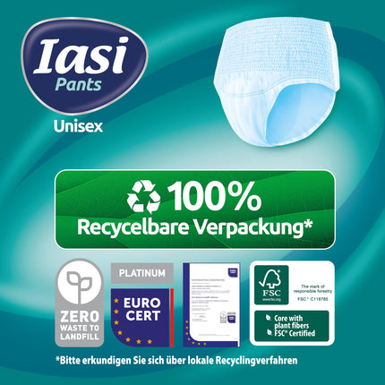 IASI Unisex High Protection Pants, 10 Disposable Pants Size XXL, EXTRA Absorbency, 10 Pieces