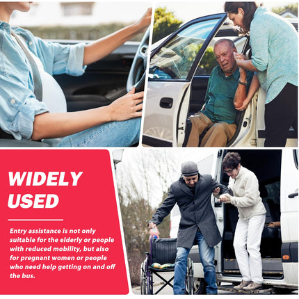 Car entry aid, car assistant support handle for seniors: PRITOK 2pcs car entry aid, exit aid, grab handles, car grab bar, window breaker, car handles support handle for seniors (red)