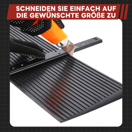 uyoyous Rubber Threshold Ramp 2.5 cm, Driveway Curb Door Threshold Ramp, Non-Slip Access Ramp, Wheelchair Ramp, Cuttable Ramps for Garage, Doors, Driveways, Bathrooms 1500 LBS Capacity