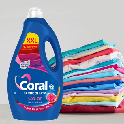Coral Color Protection Color Detergent Liquid detergent for colors longer like new XXL 60 WL