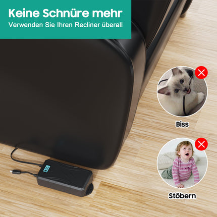 sevkumz 2500mAh Battery Pack for Recliner Furniture Universal Wireless Recliner Battery Pack Charger for Electric Recliners, Sofas, Lift Chairs, Couch Suitable for 2-Pin Connector